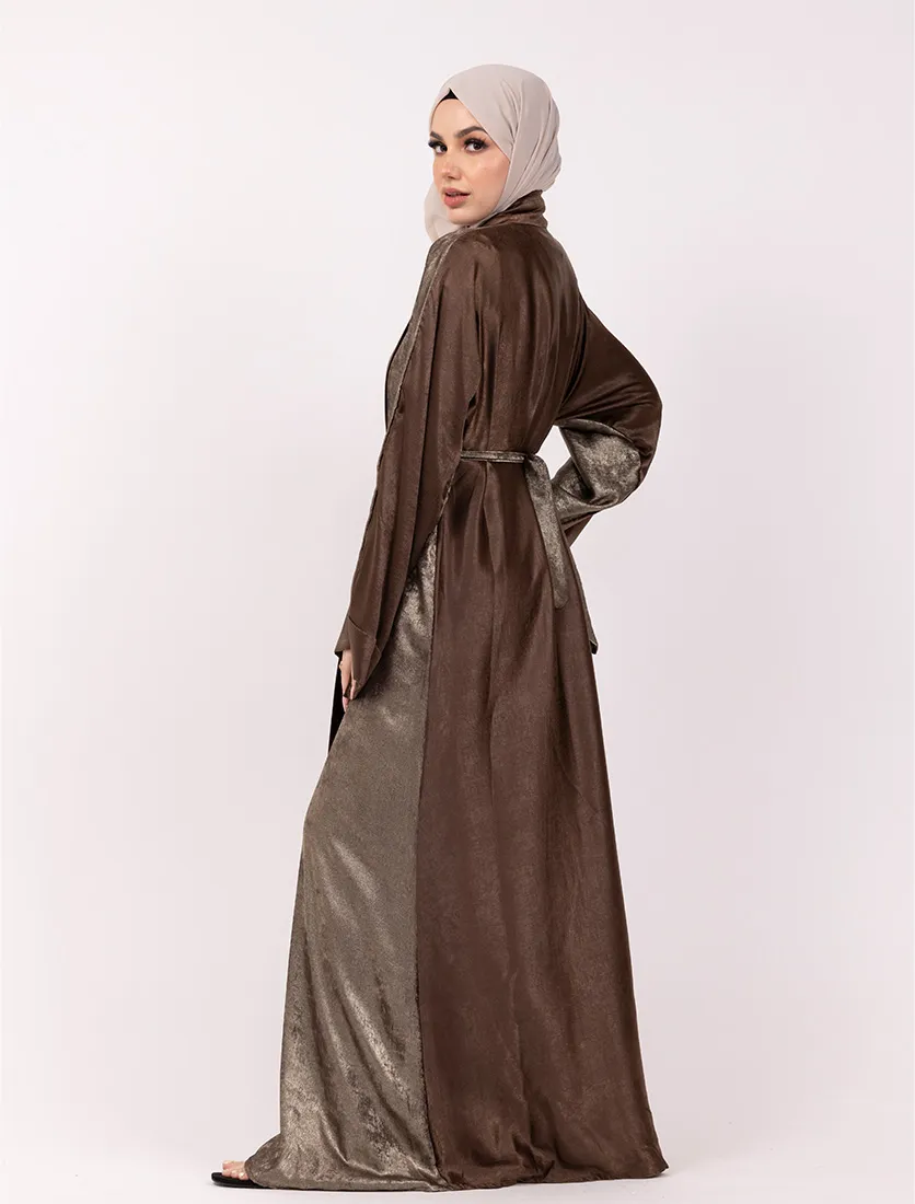 Brown Jamila Open Abaya